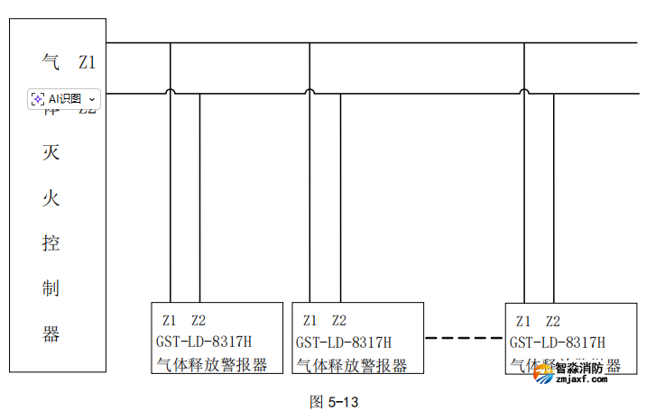 海灣GST-LD-8317H型氣體釋放警報(bào)器接線圖 海灣GST-LD-8317H型氣體釋放警報(bào)器接線圖